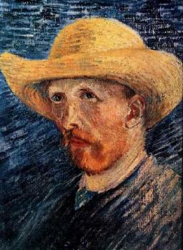 Vincent Van Gogh : Self Portrait with Straw Hat, II